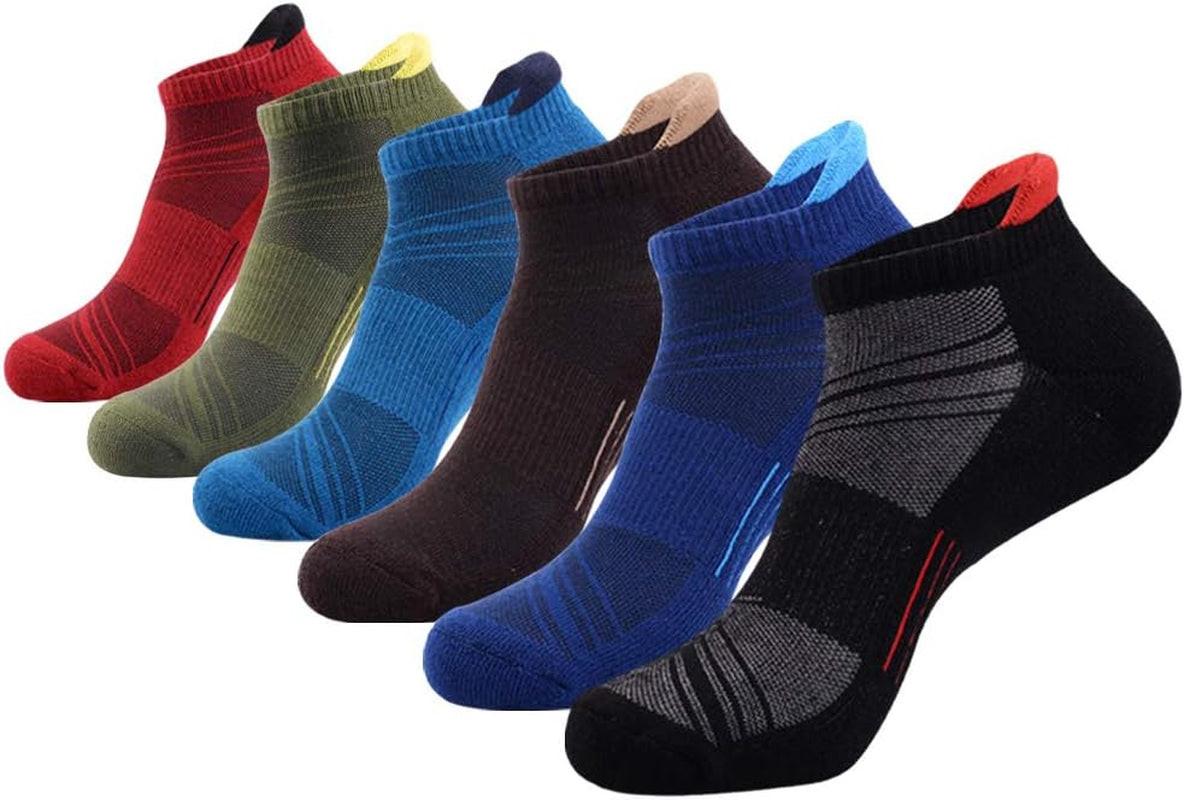 Mens Ankle Low Cut Athletic Socks 6 pairs.