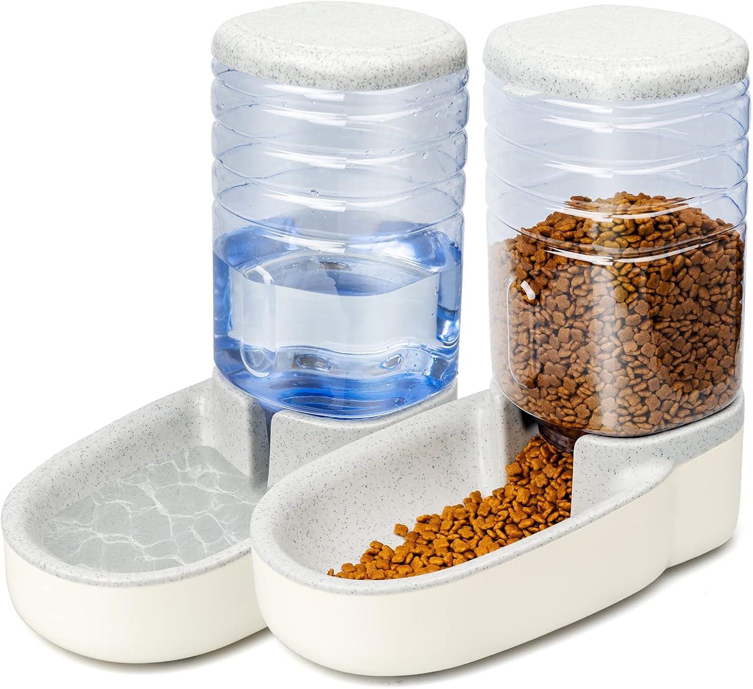 Self-Dispensing Dog Cat Pet Food Water Dispenser.