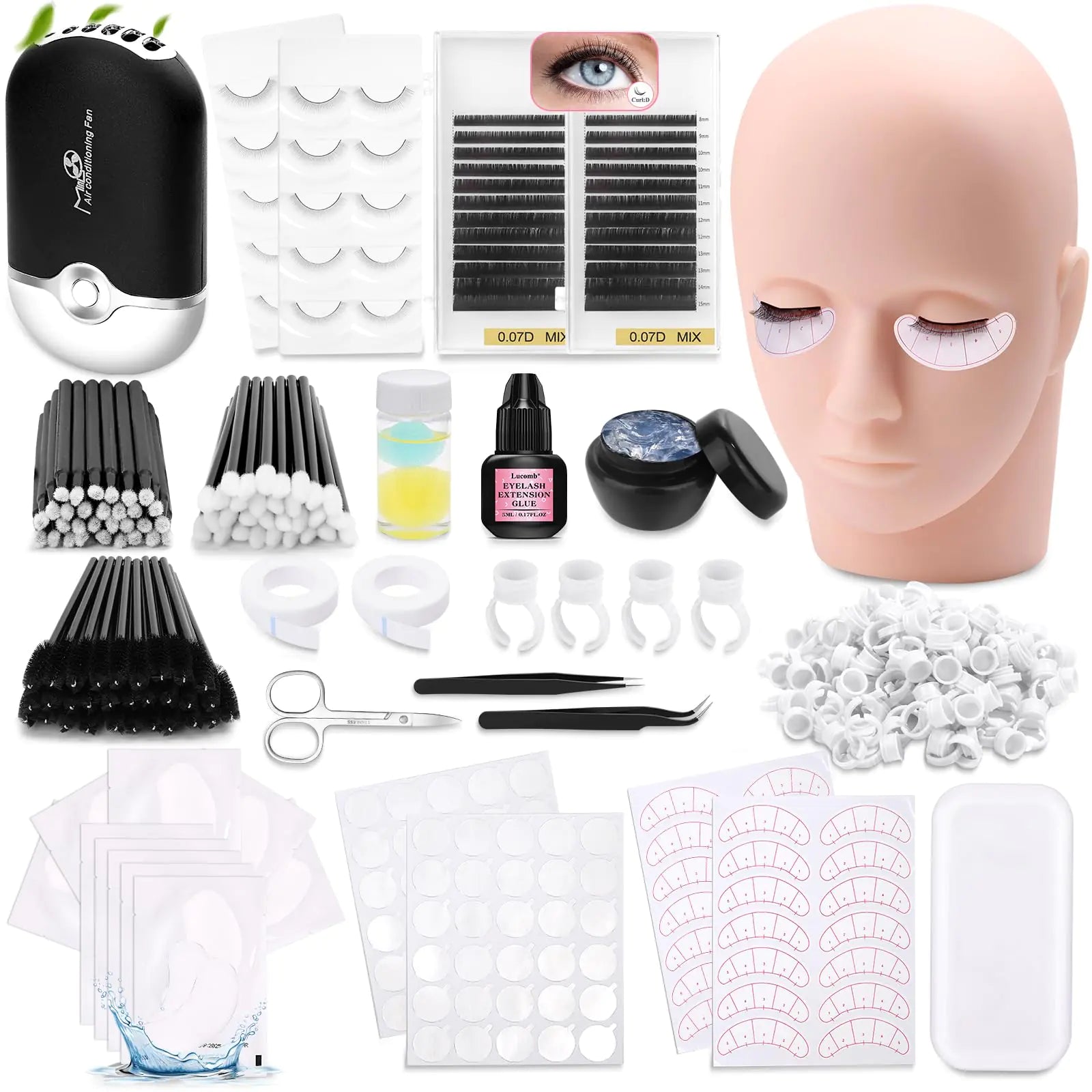 Eyelash Kit for Lash Extension Lash - Training Tools Set for Beginners at Home.