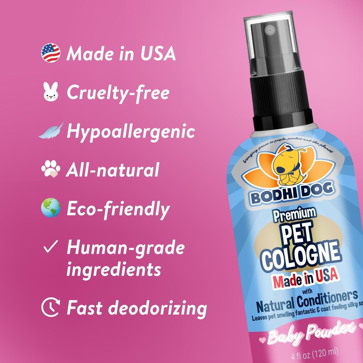 Premium Dog Cologne - Deodorizing Dog Perfume & Conditioner for Dogs & Cats.