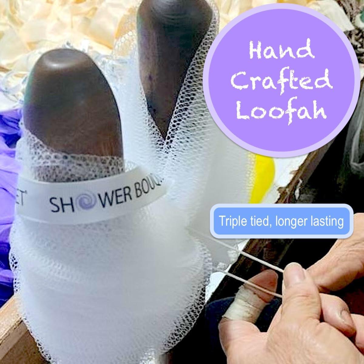 Loofah Charcoal Bath Sponge Xl, 4 Color Pack.