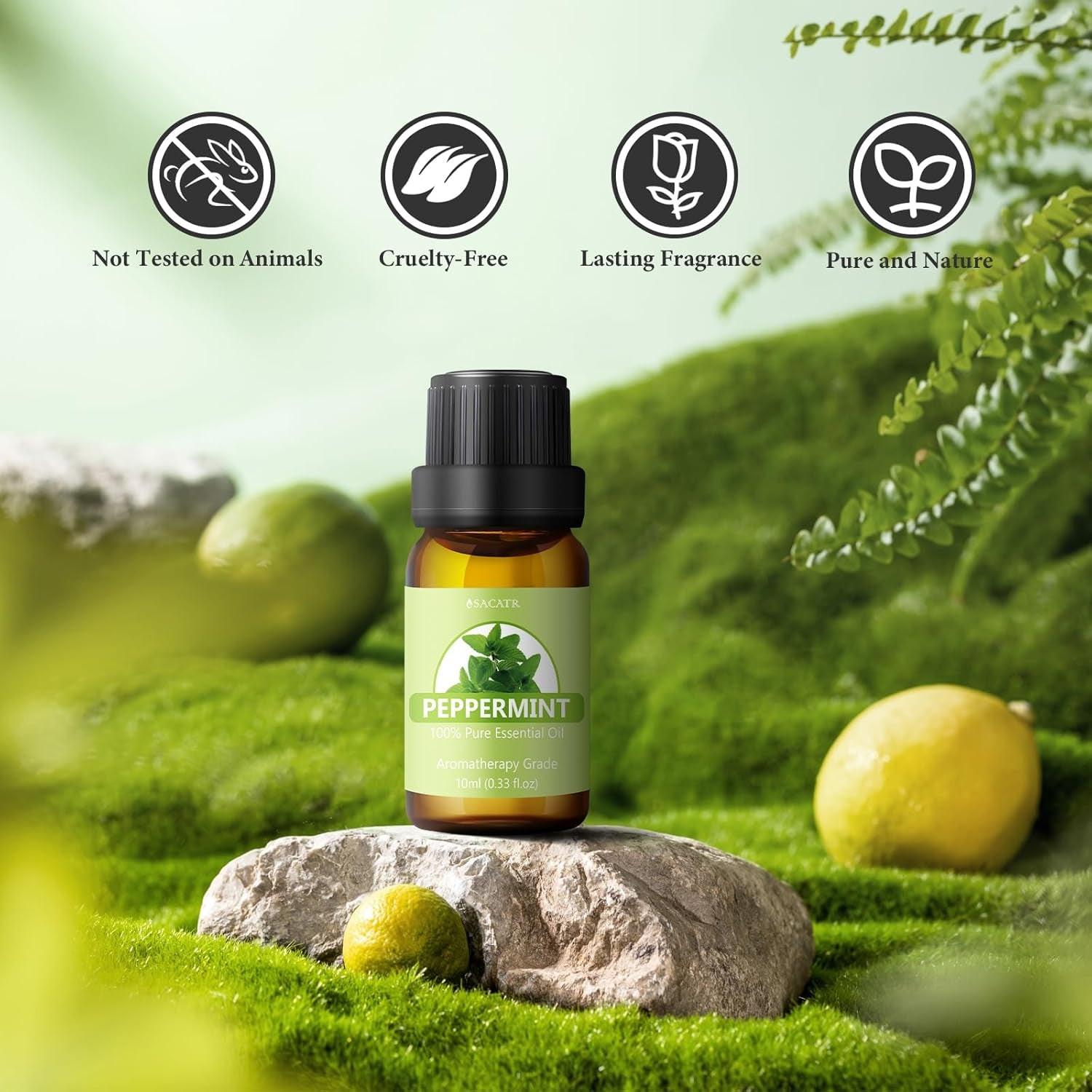 Essential Oil Set - Perfect for Diffuser, Massage, Soap, Candle, Bath Bombs Making.