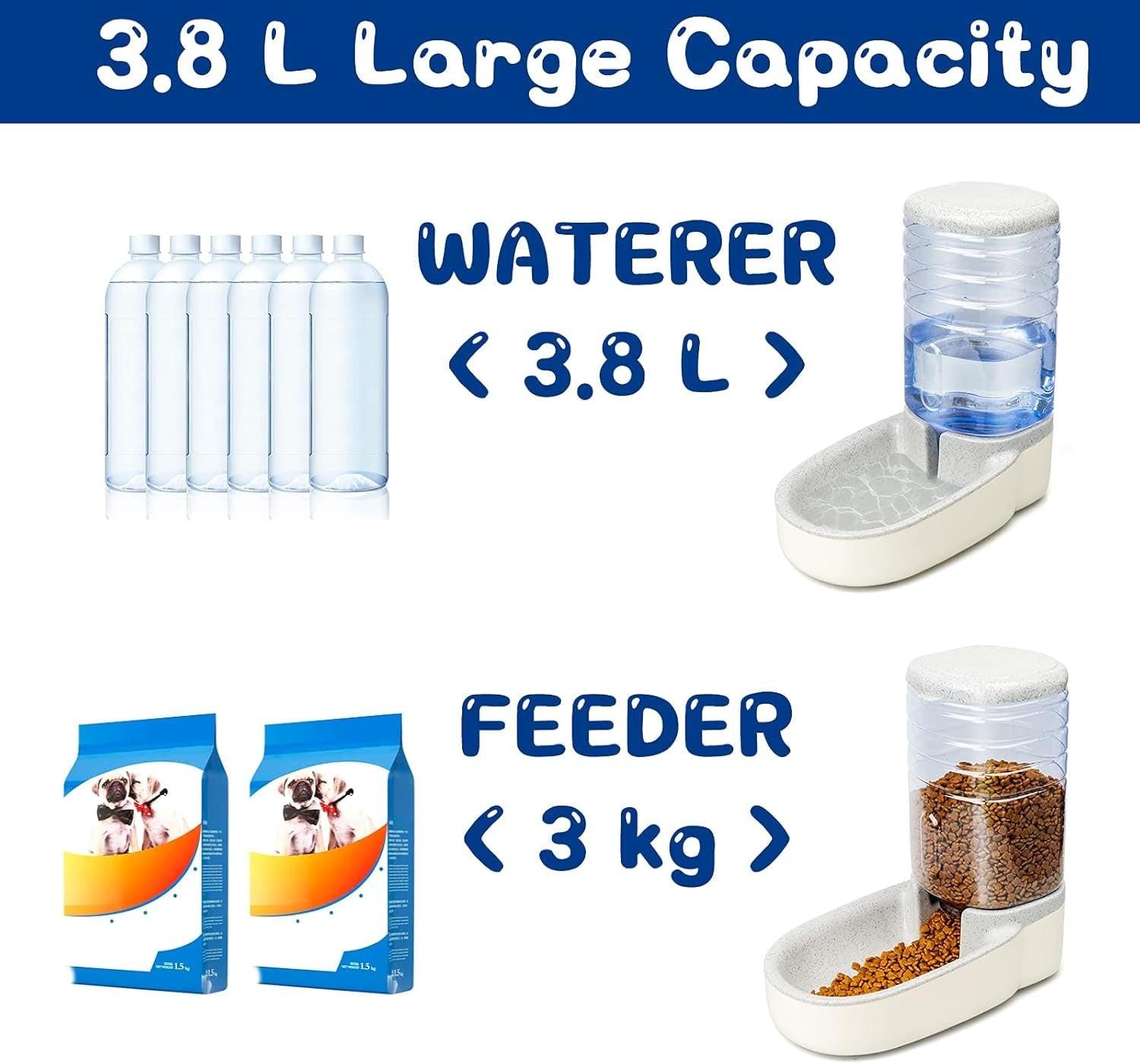 Self-Dispensing Dog Cat Pet Food Water Dispenser.