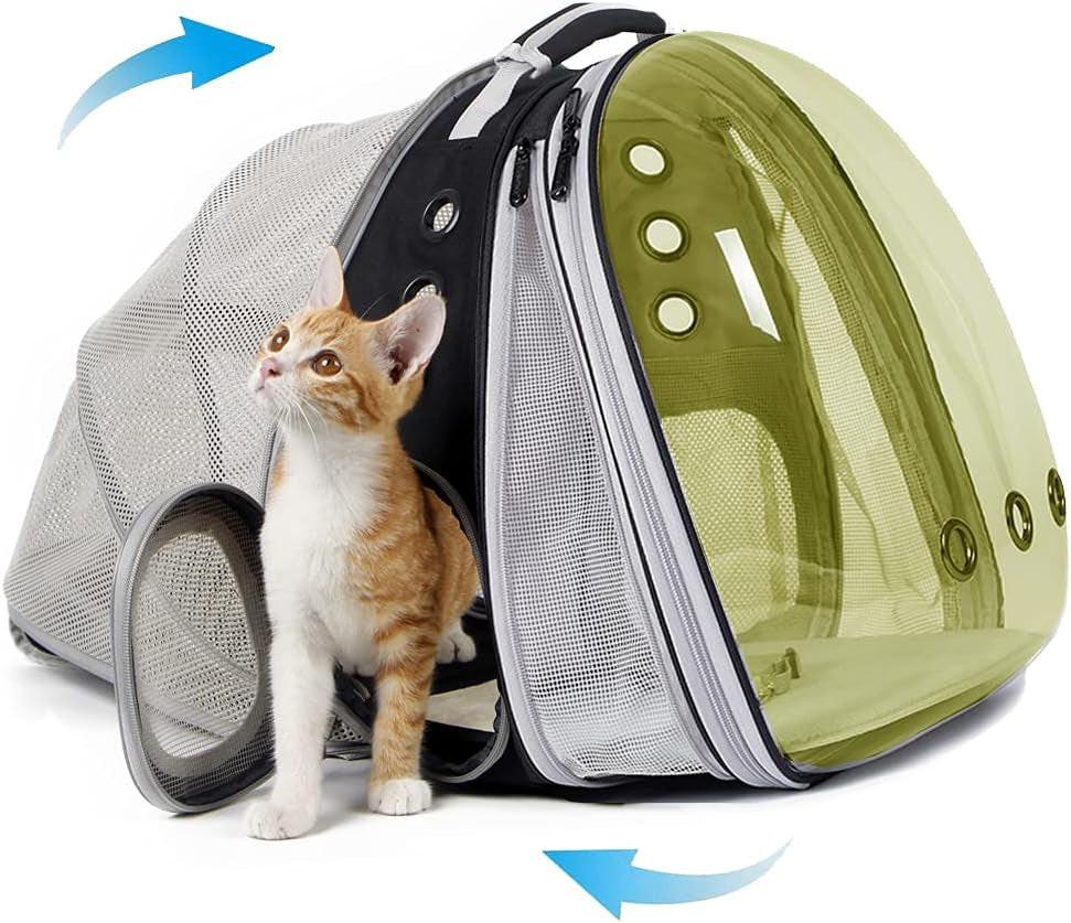 Dual Expandable Polarized Cat Backpack Carrier.