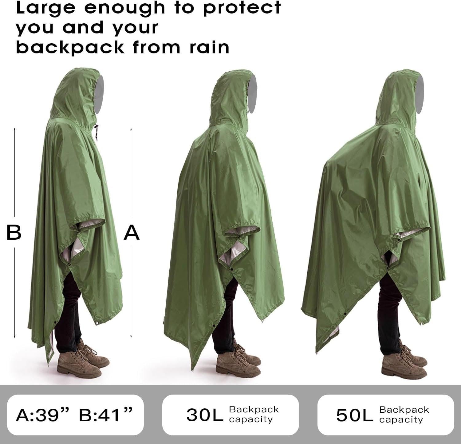 Waterproof Raincoat Poncho.