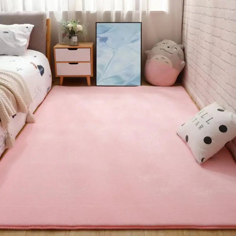 Beige Soft Plush Area Rug.